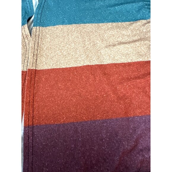 CCC Colorful Striped Cardigan With Front Pockets Lightweight Stretch Open Front - Picture 8 of 8